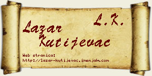 Lazar Kutijevac vizit kartica